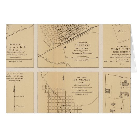 Beaver, Cheyenne, Fort Union, Georgetown Cards (Front Horizontal)