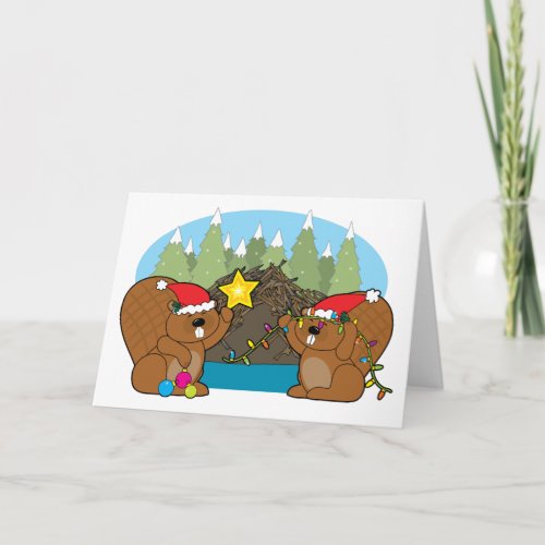 Beaver Christmas Card