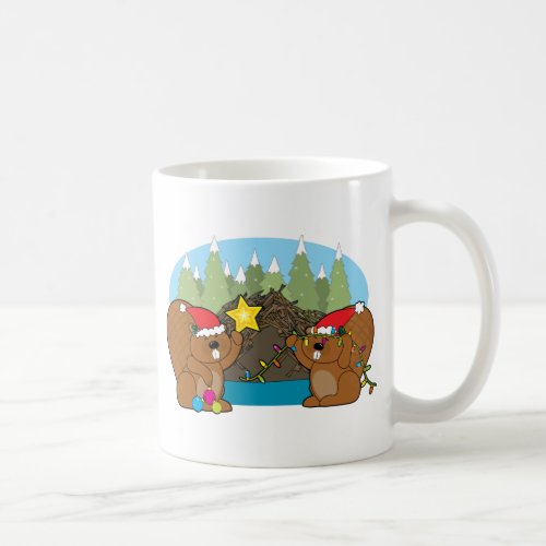 Beaver Christmas Coffee Mug