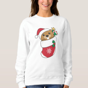 Beaver Christmas Snow Winter Animals Beaver Sweatshirt