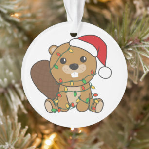 Beaver Christmas Winter Animals Beaver Ornament