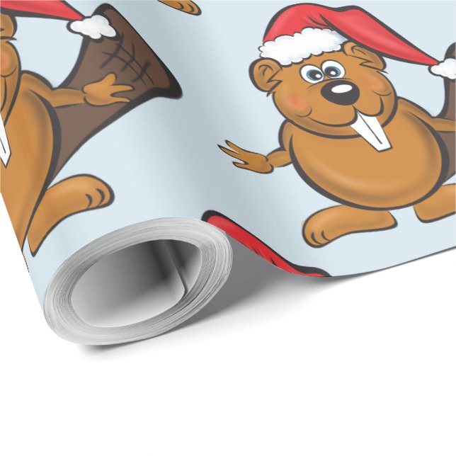 Beaver christmas wrapping paper (Roll Corner)