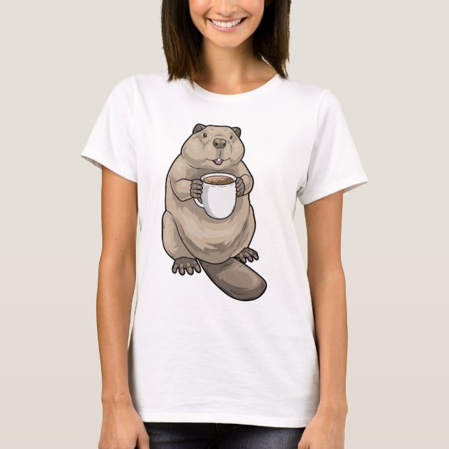 Beaver Coffee Mug T-Shirt (Front)