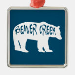 Beaver Creek Colorado Bear Metal Ornament