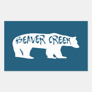 Beaver Creek Colorado Bear Rectangular Sticker