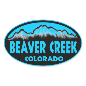 Beaver Creek Colorado blue oval stickers