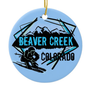 Beaver Creek Colorado blue ski ornament
