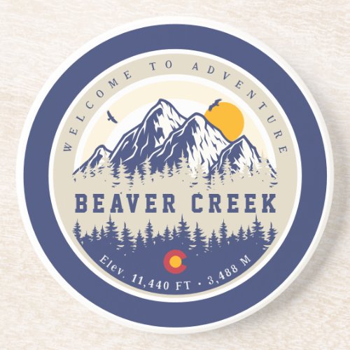 Beaver Creek Colorado Flag Mountain Ski Souvenir Coaster