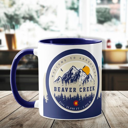 Beaver Creek Colorado Flag Mountain Ski Souvenir Mug