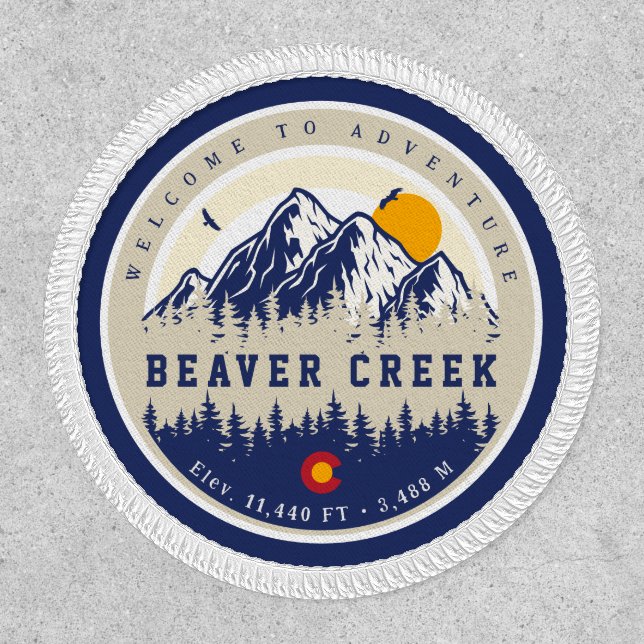 Beaver Creek Colorado Flag Mountain Ski Souvenir Patch (Front)
