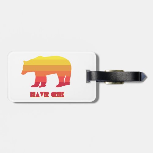 Beaver Creek Colorado Rainbow Bear Luggage Tag