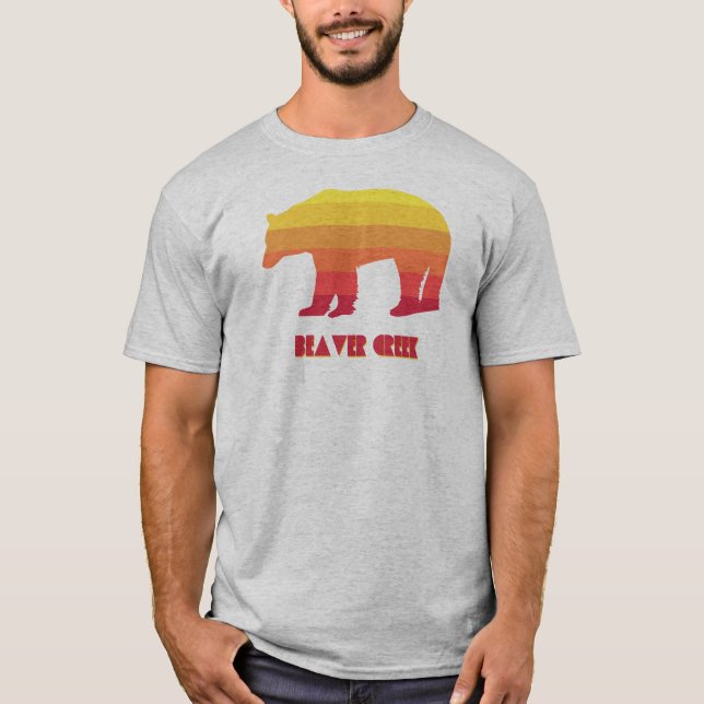 Beaver Creek Colorado Rainbow Bear T-Shirt (Front)