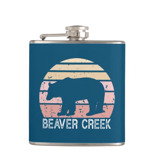 Beaver Creek Colorado Retro Bear Flask