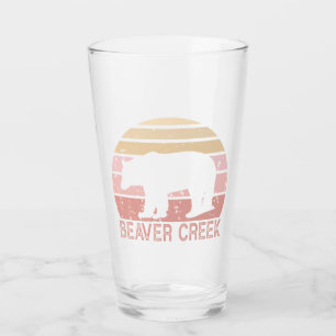 Beaver Creek Colorado Retro Bear Glass