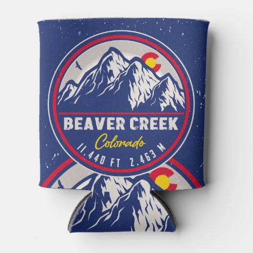 Beaver Creek Colorado Retro Sunset Souvenirs Can Cooler