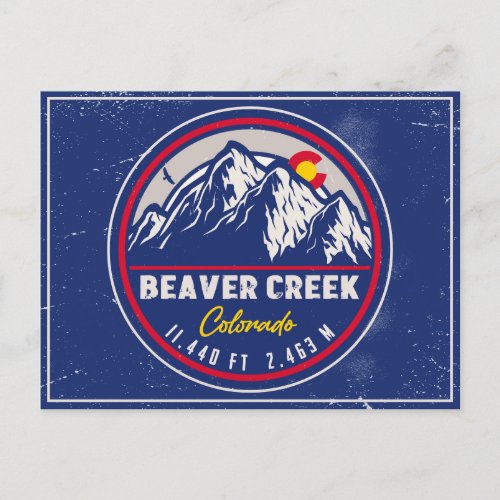 Beaver Creek Colorado Retro Sunset Souvenirs Postcard