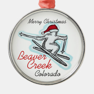 Beaver Creek Colorado santa skier ornament