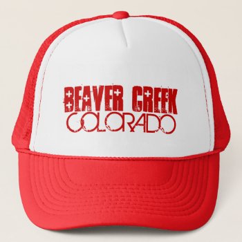 Beaver Creek Colorado Simple Red Hat by ArtisticAttitude at Zazzle