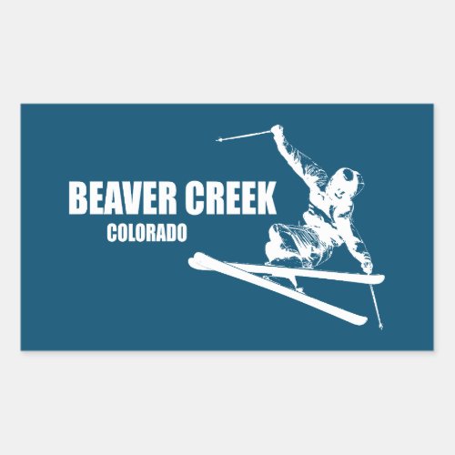 Beaver Creek Colorado Skier Rectangular Sticker