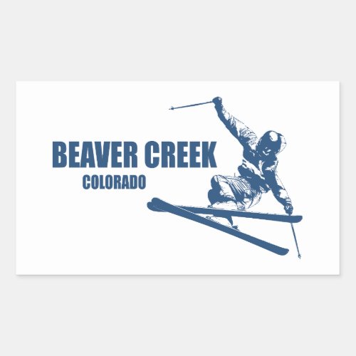 Beaver Creek Colorado Skier Rectangular Sticker