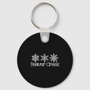 Beaver creek colorado skier skiing snowflakes ski keychain