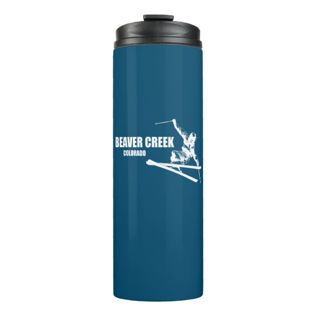 Beaver Creek Colorado Skier Thermal Tumbler (Front)