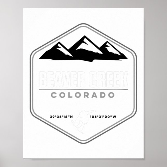 Beaver Creek Colorado Snowboard  Poster (Front)