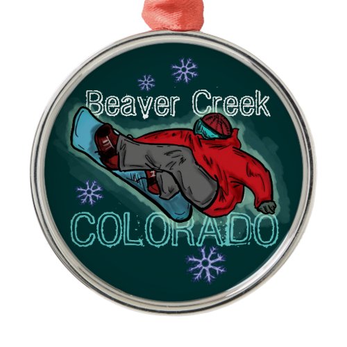 Beaver Creek Colorado snowboarder ornament