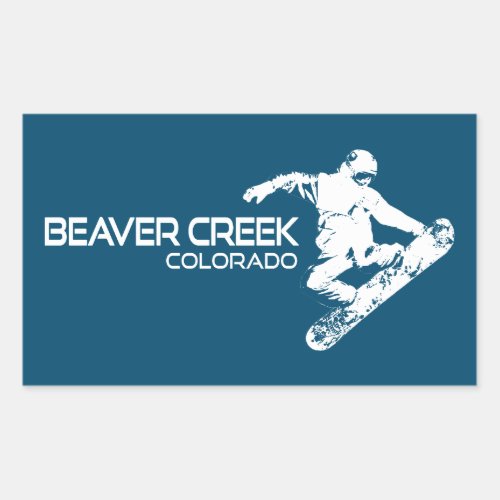 Beaver Creek Colorado Snowboarder Rectangular Sticker