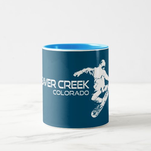 Beaver Creek Colorado Snowboarder Two_Tone Coffee Mug