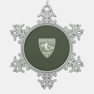 Beaver Creek Colorado Snowflake Pewter Christmas Ornament