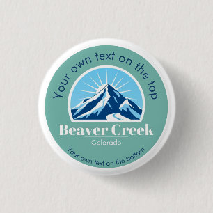 Beaver Creek Colorado USA ski resort souvenir Button