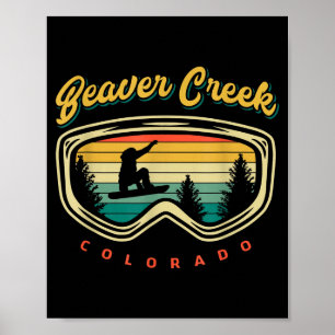 Beaver creek colorado vintage color snowboard poster