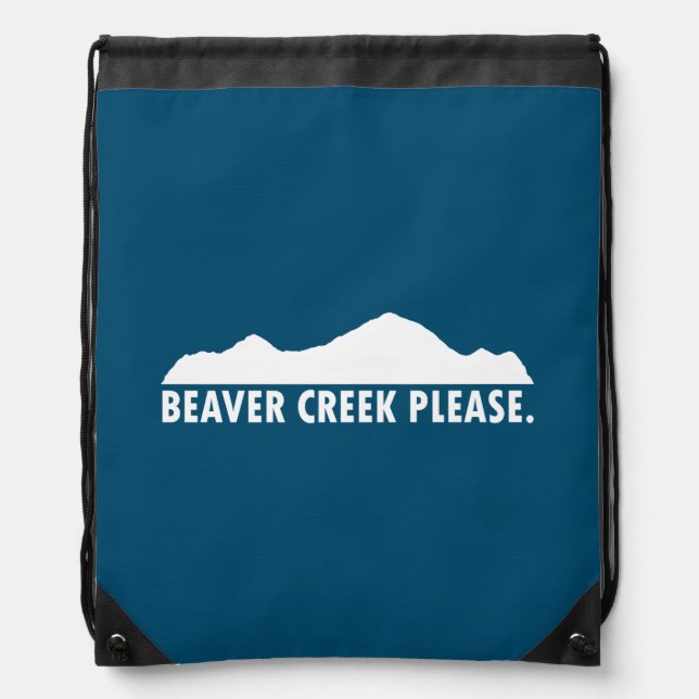 Beaver Creek Please Drawstring Bag (Front)