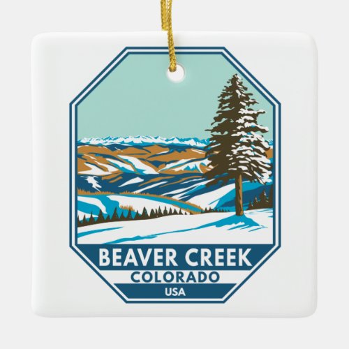 Beaver Creek Ski Area Winter Colorado Ceramic Ornament