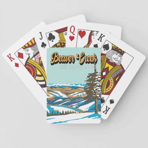 Beaver Creek Ski Area Winter Colorado Vintage Playing Cards