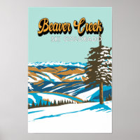 Beaver Creek Ski Area Winter Colorado Vintage