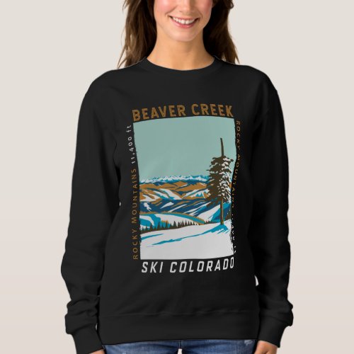 Beaver Creek Ski Area Winter Colorado Vintage Sweatshirt