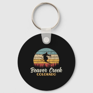 Beaver Creek Skiing Colorado Vintage Mountain Ski Keychain