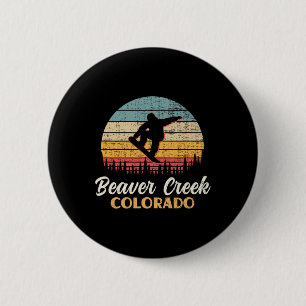 Beaver Creek Snowboarding Colorado Vintage Mountai Button