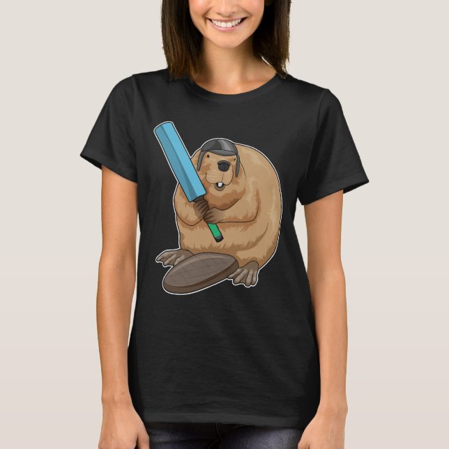 Beaver Cricket Cricket bat T-Shirt (Front)