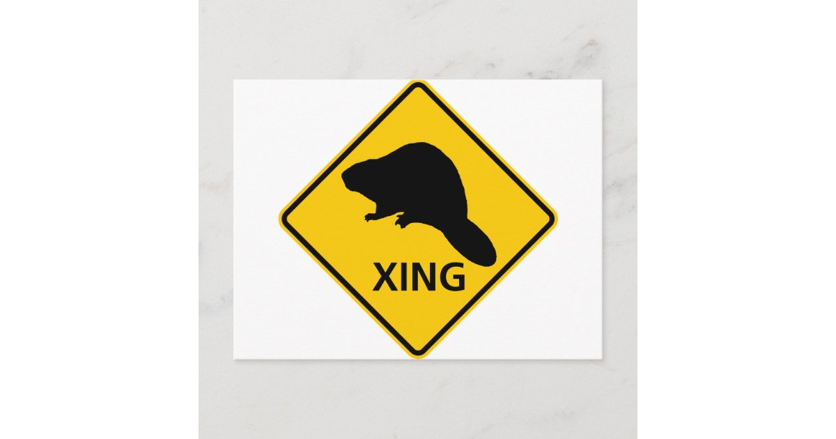 Beaver Crossing Highway Sign Postcard Zazzle