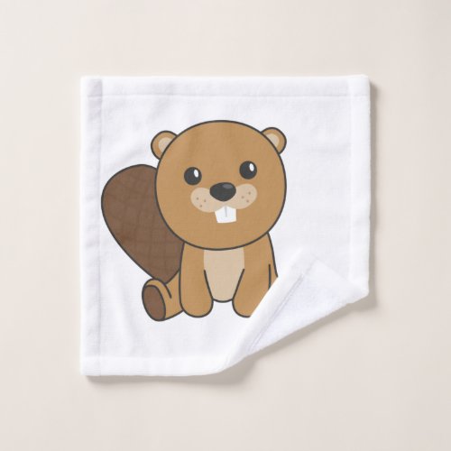 Beaver Cute Rodents For Kids Funny Beaver Wash Cloth