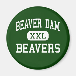 Beaver Dam - Beavers - High - Beaver Dam Wisconsin Magnet