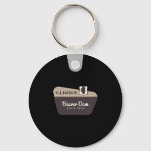 Beaver Dam State Park Illinois Welcome Sign Vacati Keychain