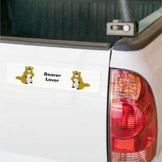 Beaver Design Bumper Sticker