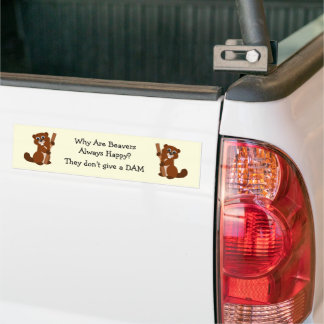 Beaver Design Bumper Sticker