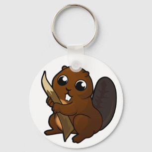 Beaver Design Keychain