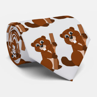 Beaver Design Neck Tie