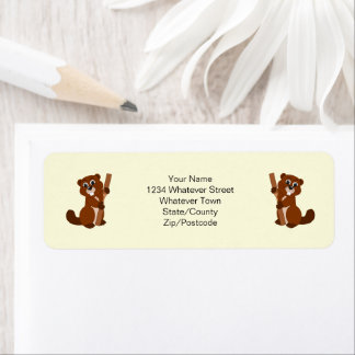 Beaver Design Personalised Label